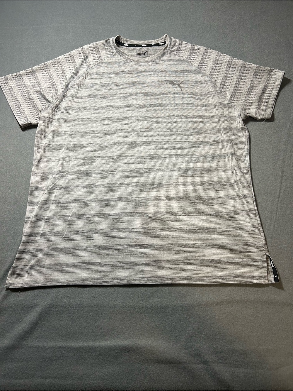 Puma Men’s Heathered Gray Short-Sleeve Performance Tee